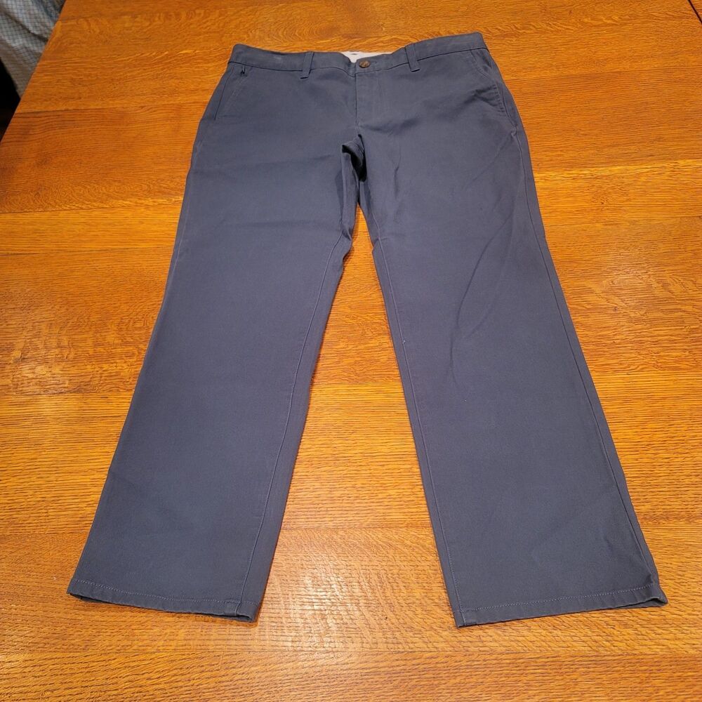 Bonobos Chino 2.0 Tailored Cotton Stretch Pants Size 34x28  Blue 4-way Stretch